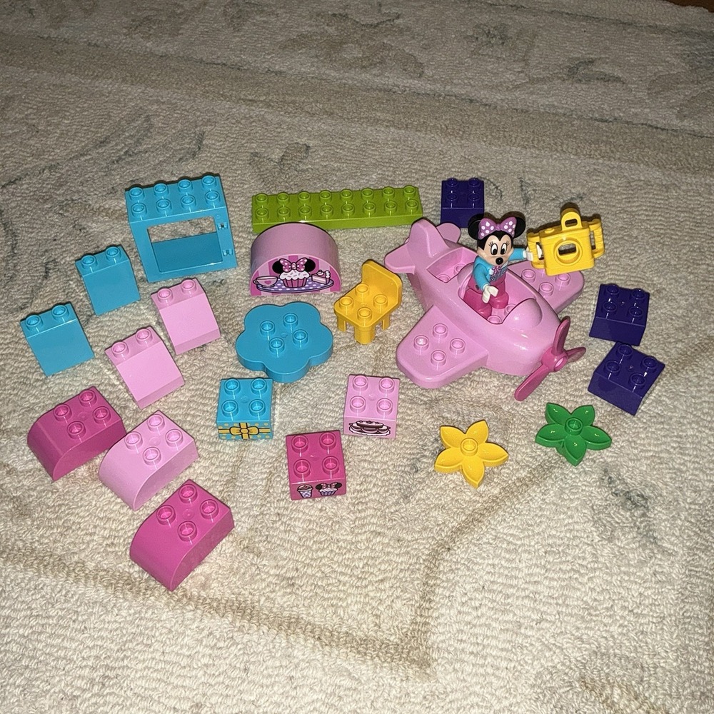 Lego Duplo Disney Minnie Mouse Cafe Birthday Plane‎ Camera Lot Of 23 Mickey